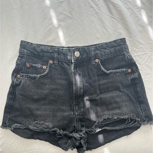 Black Jean Shorts